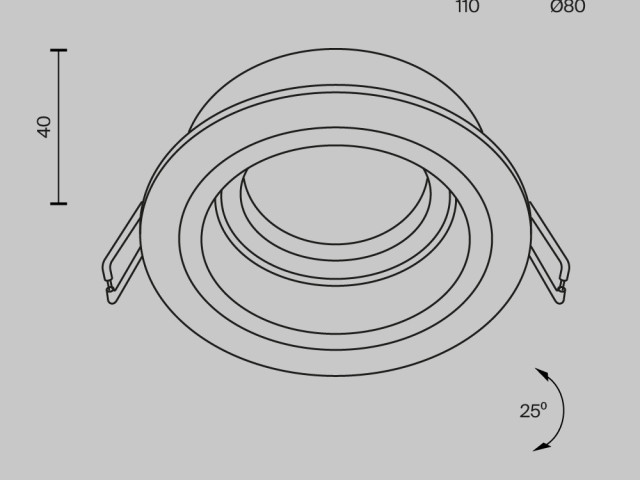 Встраиваемый светильник Technical DL025-2-01B фото:9