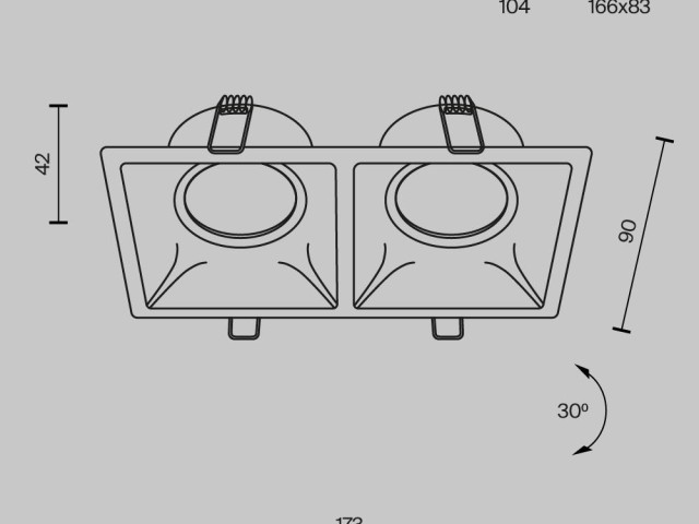 Встраиваемый светильник Technical DL029-2-02B фото:1