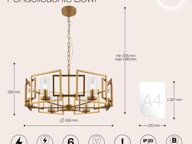Подвесной светильник Maytoni H009PL-06G фото:9