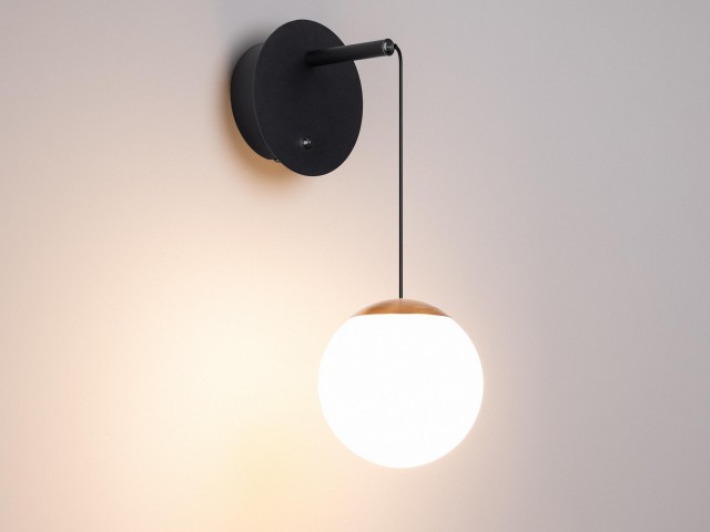 Светильник SP-BEADS-WALL-HANG-R130-6W Warm3000 (BK-GD, 180 deg, 230V) (Arlight, IP20 Металл, 3 года) фото:7