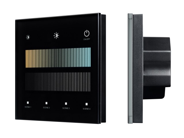 INTELLIGENT ARLIGHT Сенсорная панель SMART-DALI-301-11-1G-4SC-MIX-IN Black (BUS/24V, Touch, 2.4G) (IARL, IP20 Пластик, 5 лет) фото:2