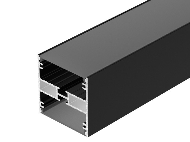 Профиль LINE-5050-DUAL-2000 ANOD BLACK (Arlight, Алюминий) фото:2