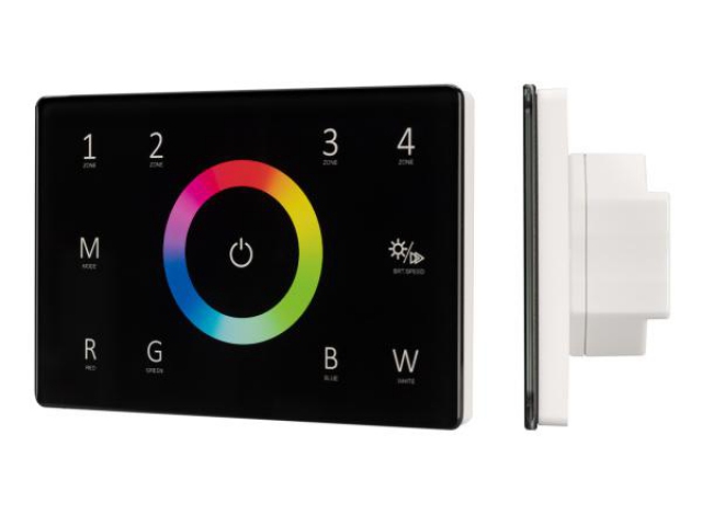 Панель Sens SMART-P85-RGBW Black (230V, 4 зоны, 2.4G) (Arlight, IP20 Пластик, 5 лет) фото:7
