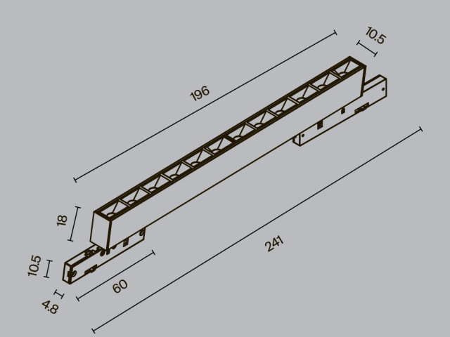 Трековый светильник Technical TR193-1-10W4K-M-B фото:9