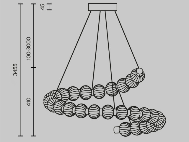 Подвесной светильник Maytoni MOD555PL-L35G3K фото:1