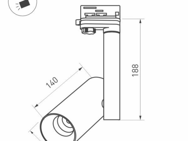 Корпус SP-POLO-TRACK-4TR-PIPE-R65 (WH, 1-3, 200mA) (Arlight, IP20 Металл, 3 года) фото:11