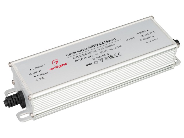 Блок питания ARPV-24250-A1 (24V, 10.4A, 250W) (Arlight, IP67 Металл, 3 года) фото:5