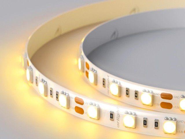 Лента RTW 2-5000SE 12V Yellow 2x (5060, 300 LED, LUX) (Arlight, 14.4 Вт/м, IP65) фото:12