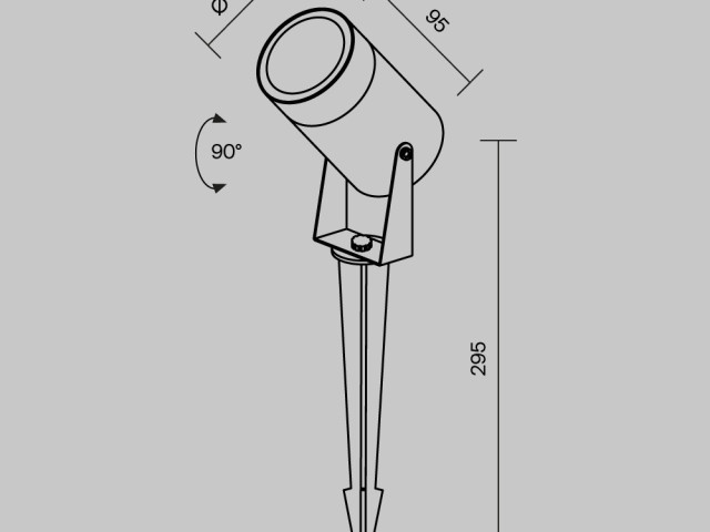 Ландшафтный светильник Outdoor O025FL-01B фото:5