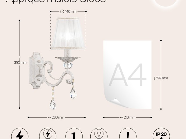 Настенный светильник (бра) Maytoni ARM247-01-G фото:6
