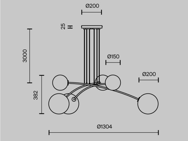 Подвесной светильник Maytoni MOD172PL-06B фото:8