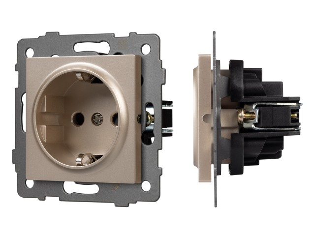 Механизм электрической розетки SCT-MEU1-PL-GD-V (250V, 16A) (Arlight, -) фото:4