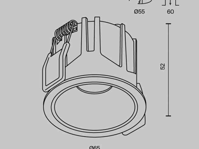 Встраиваемый светильник Technical DL043-01-10W2.7K-RD-B фото:153