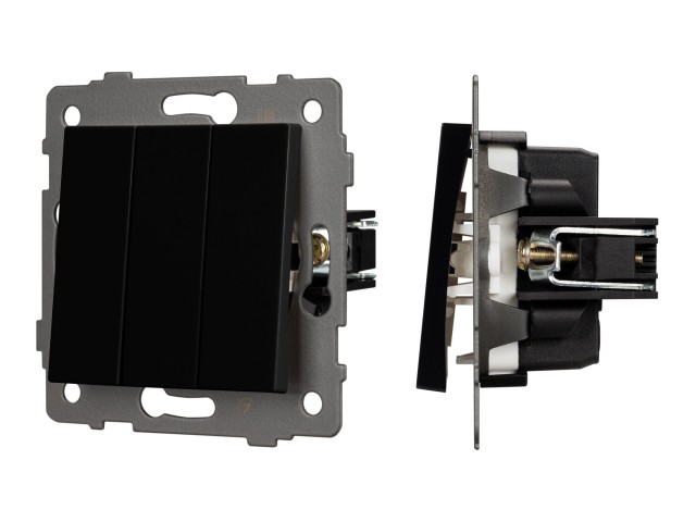 Механизм выключателя трехклавишный непроходной SWT-MK03-PL-BK-V (250V, 10A) (Arlight, -) фото:5