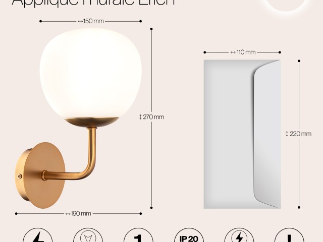 Настенный светильник (бра) Maytoni MOD221-WL-01-G фото:7