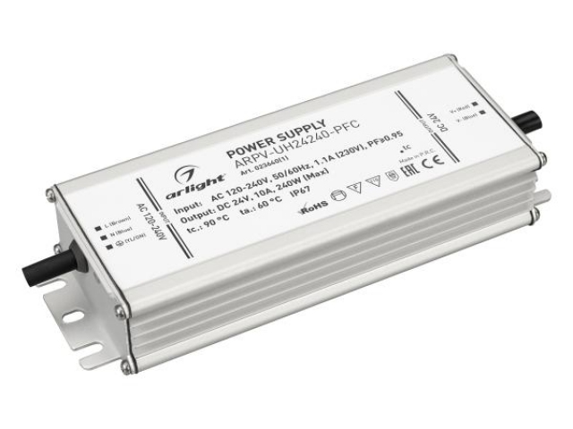 Блок питания ARPV-UH24240-PFC (24V, 10.0A, 240W) (Arlight, IP67 Металл, 7 лет) фото:3