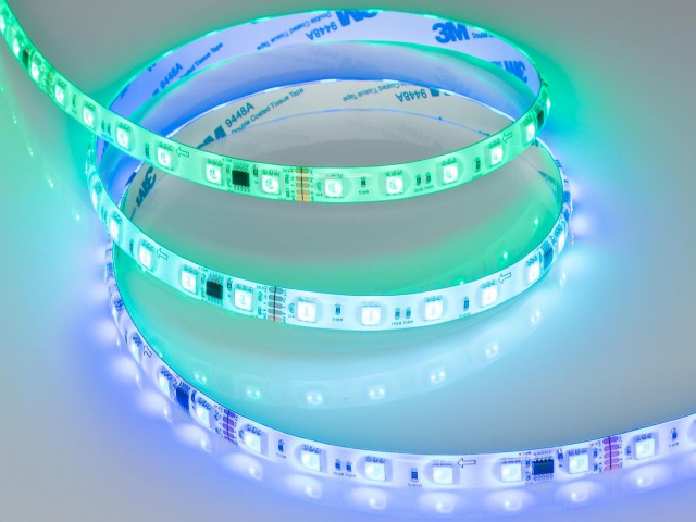 Лента герметичная DMX-SE-B60-10mm 24V RGB-PX6 (14 W/m, IP65, 5060, 5m) (Arlight, -) фото:4