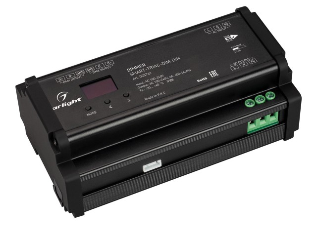 Диммер SMART-TRIAC-DIM-DIN (230V, 6A) (Arlight, IP20 Пластик, 5 лет) фото:2