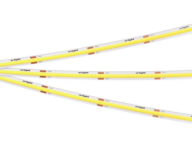 Лента COB-X480-8mm 24V Yellow Volt (8 W/m, IP20, 5m) (Arlight, -) фото:2