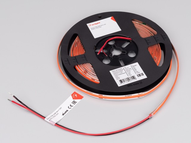 Лента COB-X480-8mm 24V Red (8 W/m, IP20, 5m) (Arlight, -) фото:1