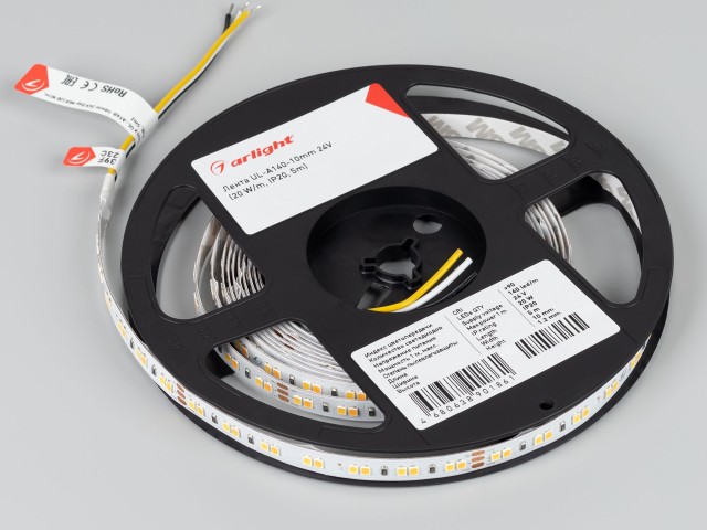 Лента UL-A140-10mm 24V Day-MIX (20 W/m, IP20, 5m) (Arlight, Изменяемая ЦТ) фото:1