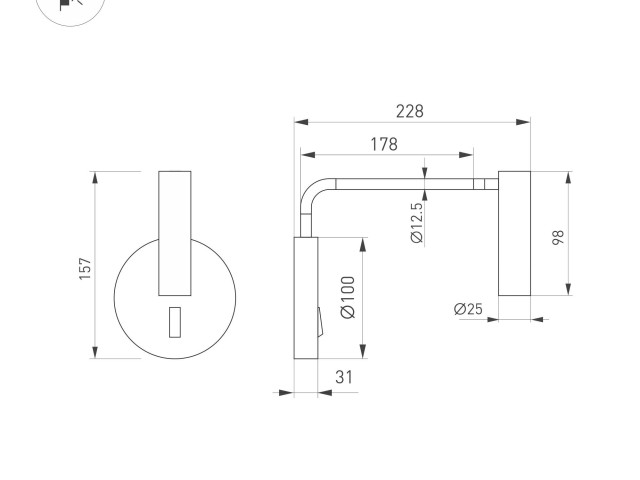 Светильник SP-VERDI-LONG-WALL-3W Warm3000 (BK, 20 deg, 230V) (Arlight, IP20 Металл, 3 года) фото:6