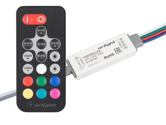 Контроллер ARL-FINE-RGB Black (5-24V, 3x2A, RF ПДУ 18кн) (Arlight, IP20 Пластик, 1 год) фото:6