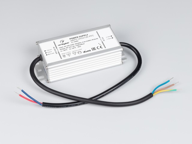Блок питания ARPV-UH24120-PFC (24V, 5.0A, 120W) (Arlight, IP67 Металл, 7 лет) фото:1