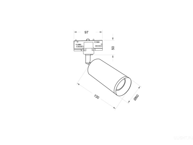 Трековый светильник Technical TR028-3-GU10-B фото:1