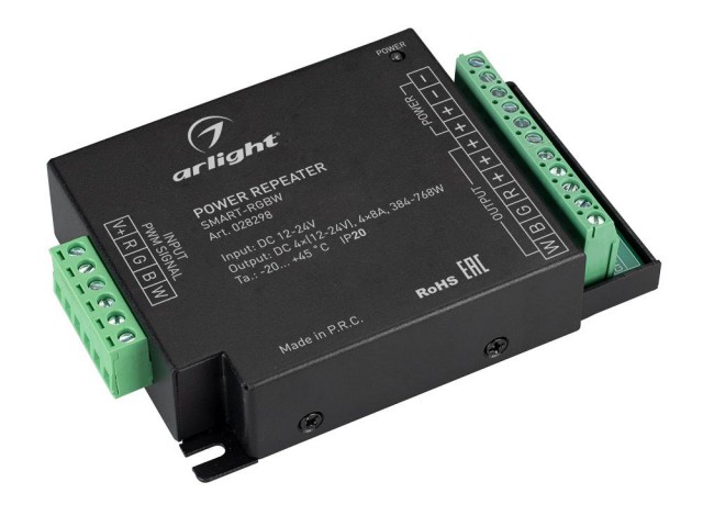 Усилитель SMART-RGBW (12-24V, 4x8A) (Arlight, IP20 Металл, 5 лет) фото:2