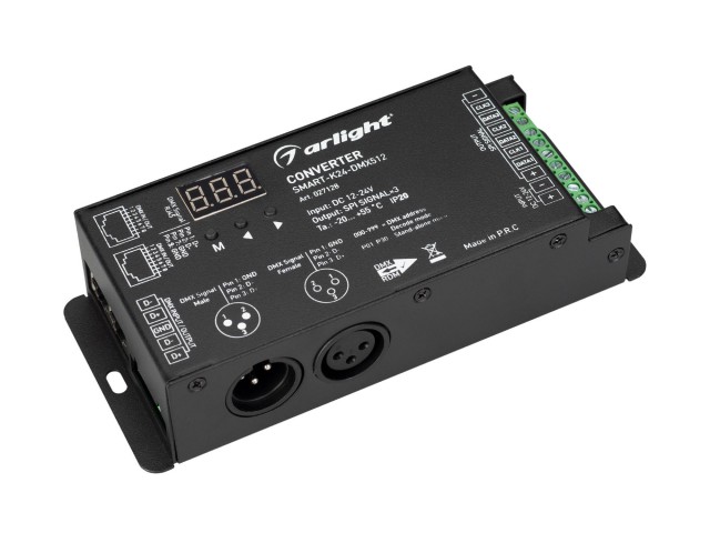 Конвертер SMART-K24-DMX512 (12-24V, SPI, 2.4G) (Arlight, IP20 Металл, 5 лет) фото:1