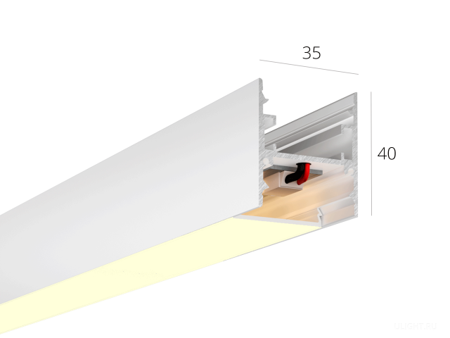 Линейный светильник HOKASU 35/40 U&D noPS (RAL9003/750mm/LT70 — 3K/17W) фото:2