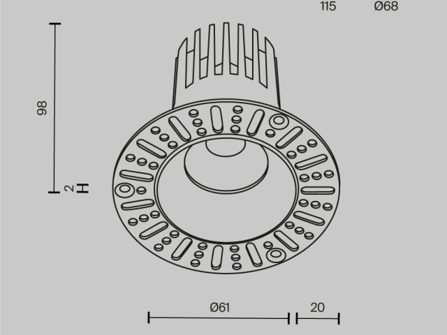 Встраиваемый светильник Technical DL121-15W-2.7K-TRS-W фото:5