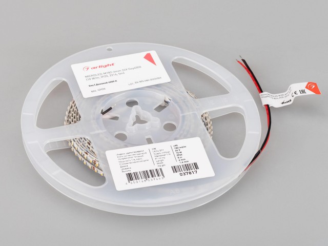 Лента MICROLED-M182-4mm 24V Day4000 (10 W/m, IP20, 2216, 5m) (Arlight, узкая) фото:8
