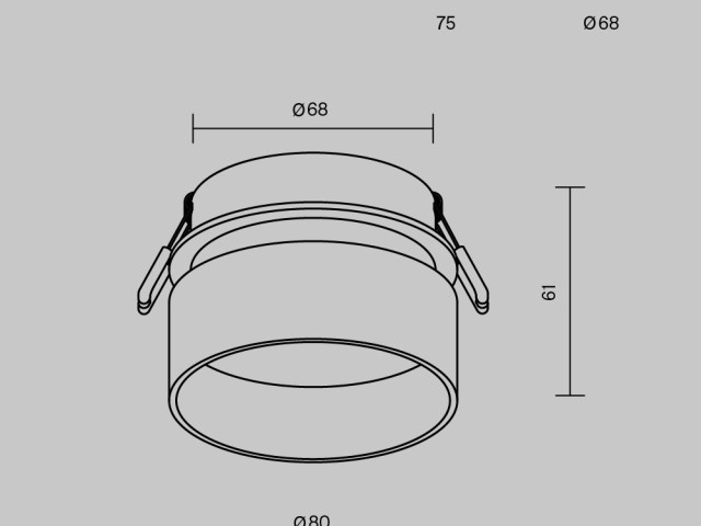 Встраиваемый светильник Technical DL062-GU10-B фото:11
