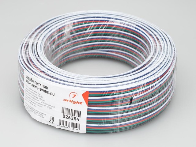 Шлейф питания ARL-18AWG-5Wire-CU (Arlight, -) фото:2