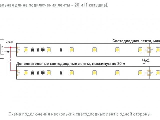 Лента RT-20000 24V White6000 (3528, 60 LED/m, 20m) (Arlight, 4.8 Вт/м, IP20) фото:3