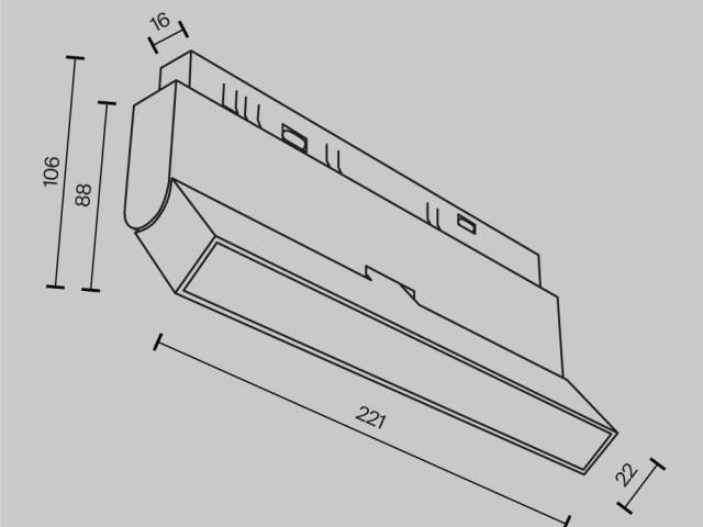 Трековый светильник Technical TR036-2-12W2.7K-B фото:7