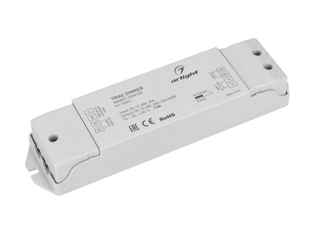 Диммер SMART-DIM105 (12-48V, 20A, TRIAC) (Arlight, IP20 Пластик, 5 лет) фото:2