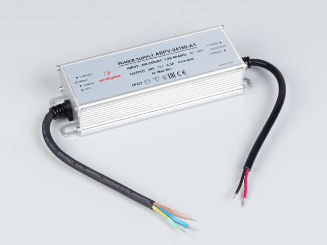 Блок питания ARPV-24150-A1 (24V, 6.25A, 150W) (Arlight, IP67 Металл, 3 года) фото:1