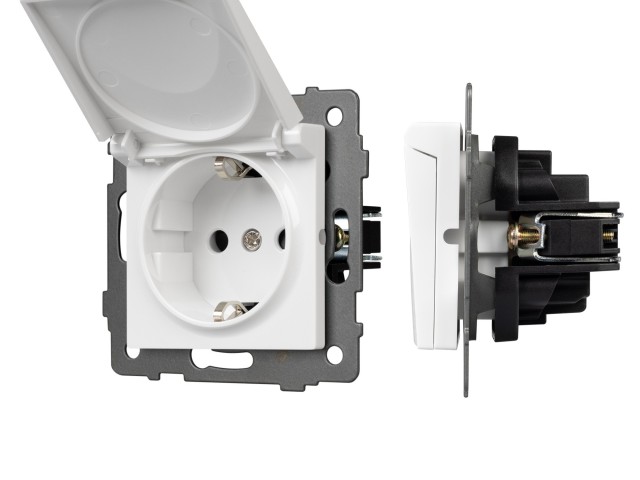 Механизм розетки влагозащищённый SCT-MCP-PL-WH-V (250V, 16A) (Arlight, -) фото:1