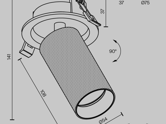 Встраиваемый светильник Technical C081CL-01-GU10-B фото:19