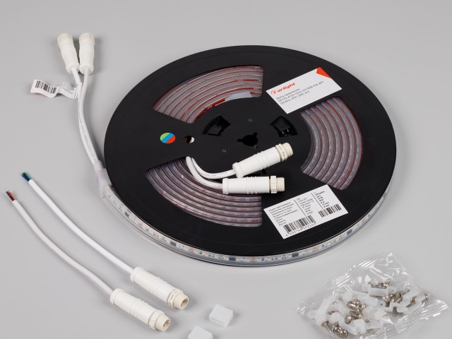 Лента герметичная SPI-PS-A120-12mm 24V RGB-PX6-BPT (23 W/m, IP67, 2835, 5m) (Arlight, бегущий огонь) фото:3