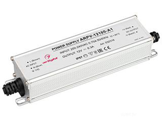 Блок питания ARPV-12100-A1 (12V, 8.3A, 100W) (Arlight, IP67 Металл, 3 года) фото:3