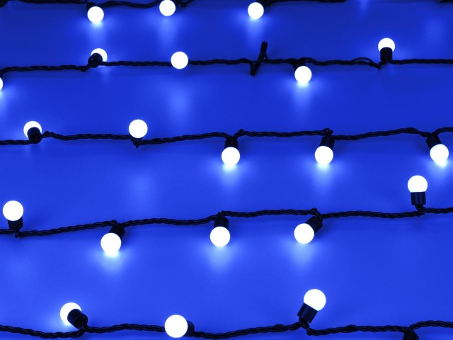 Светодиодная гирлянда ARD-BALL-CLASSIC-D17.5-20000-BLACK-200LED BLUE (230V, 14W) (Ardecoled, IP65) фото:2