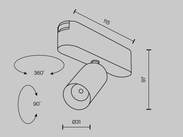 Трековый светильник Technical TR103-1-5W4K-M-W фото:16