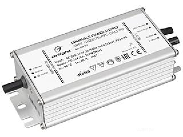 Блок питания ARPV-UH24120-PFC-DALI-PH (24V, 5.0A, 120W) (Arlight, IP67 Металл, 7 лет) фото:5