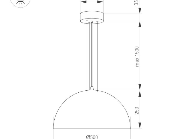 Светильник SP-RESTO-HANG-R500-30W Warm3000 (BK, 100 deg, 230V) (Arlight, IP20 Металл, 3 года) фото:8