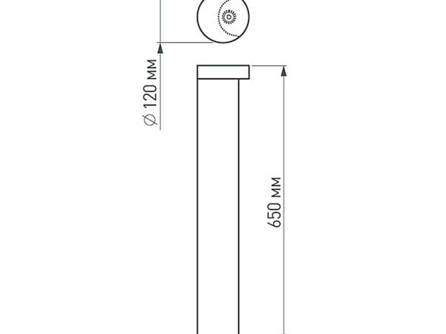 Светильник LGD-Path-Round120-H650B-12W Warm White (Arlight, IP54 Металл, 3 года) фото:4
