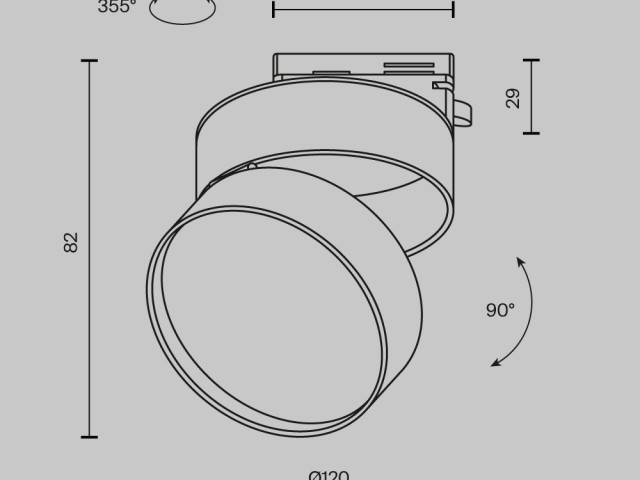 Трековый светильник Technical TR007-1-18W4K-B-1 фото:1